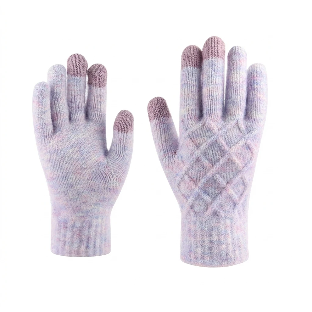 Winter Outdoor Gloves Touchscreen Knit Warm Thermal Lined Cable Knit Handwear for Cycling Hiking Commuting Work Durable