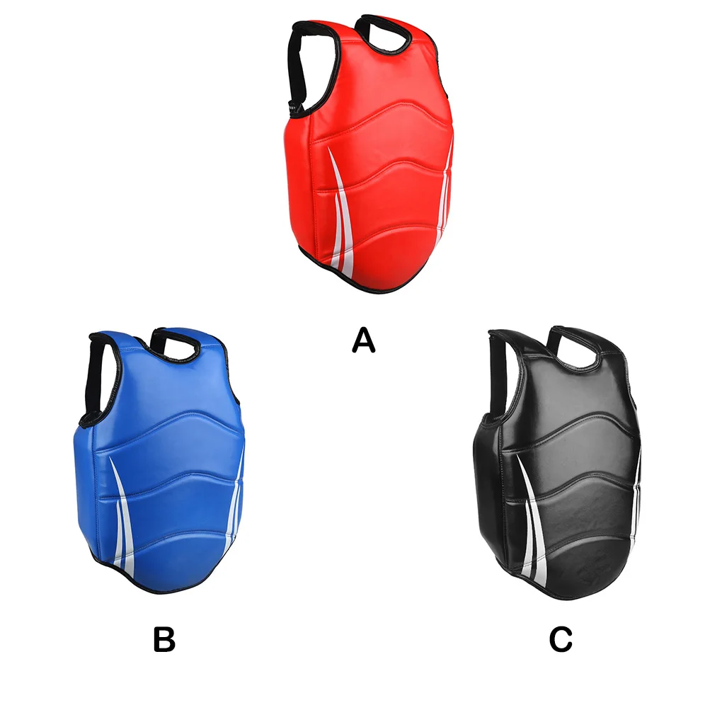 Boxing Vest Body Protector Protective Gear Chest Guard Training Uniform Professional Shockproof Kickbox Supplies Blue M