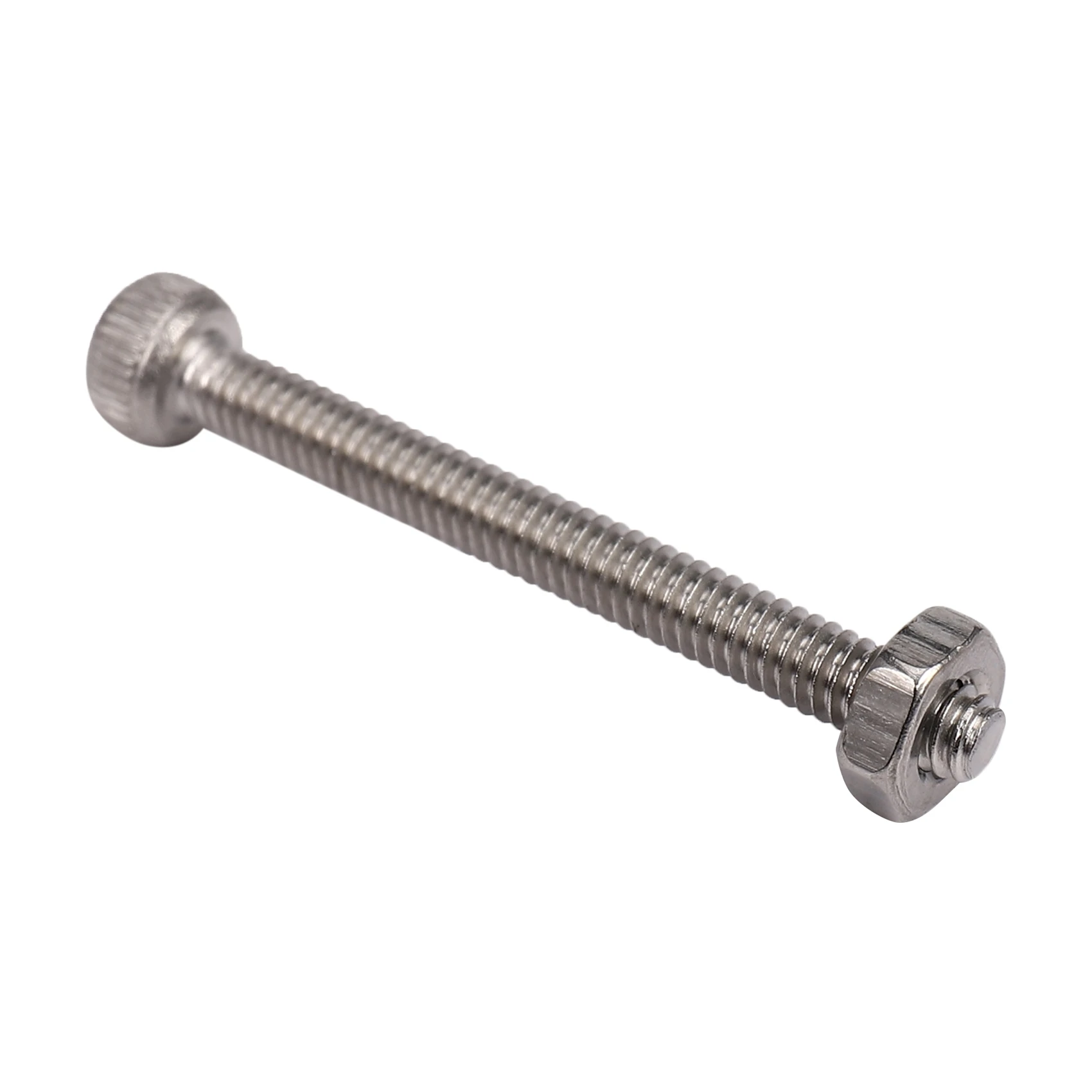 ABYN-M2 X 20Mm Long Hex Socket Knurled Cap Screws Bolts Nuts Set 20Pcs
