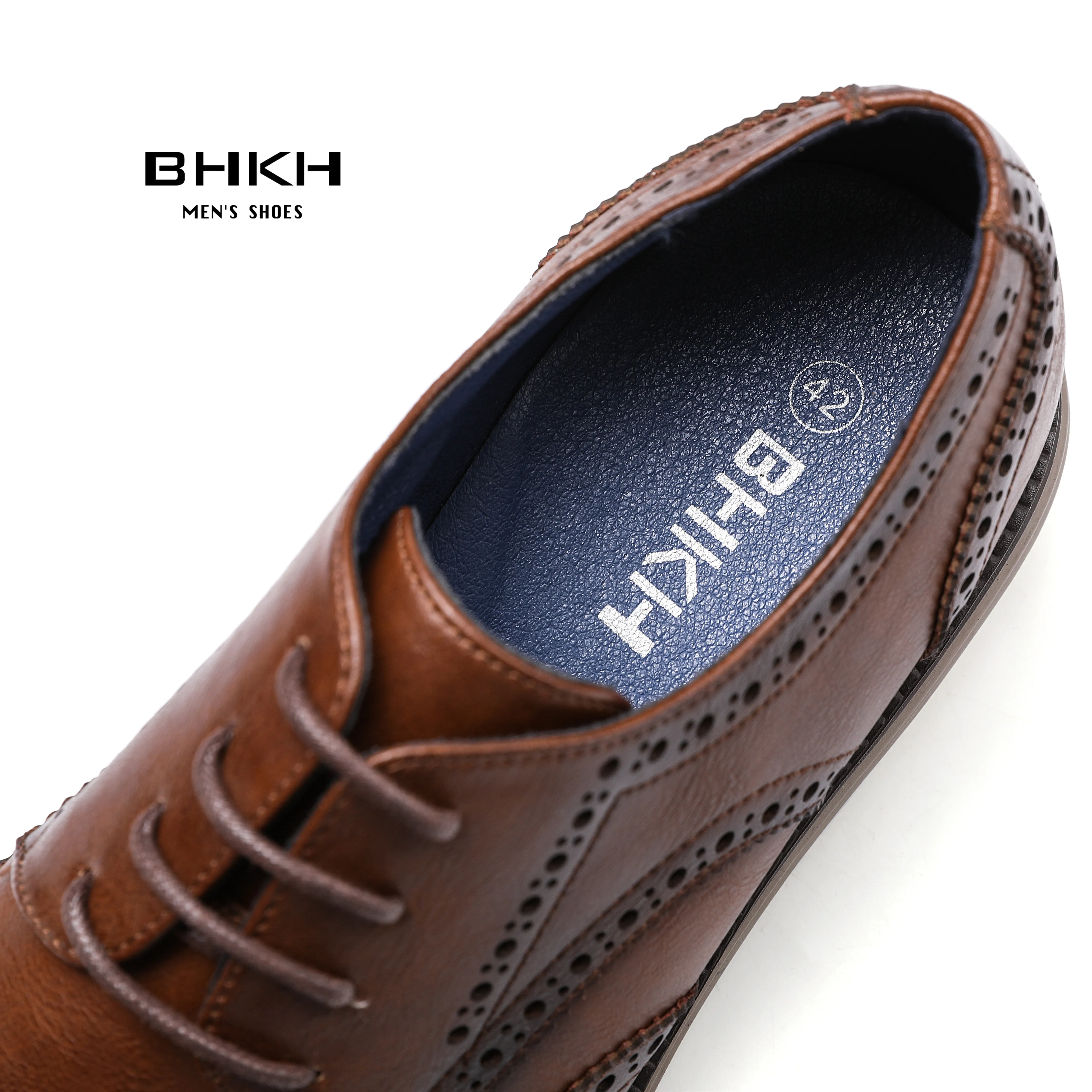 BHKH 2024 Autumn Man Dress Shoes Genuine Leather Lace-up Men Casual Shoes  Smart Business Office work Footwear Men Shoes