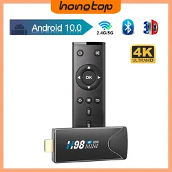 HONGTOP Mini TV Stick H98Mini Android 10 obsługuje 4K HD wideo 2.4G/5G TV Box z WiFi H.265 odtwarzacz multimedialny Bluetooth dekoder