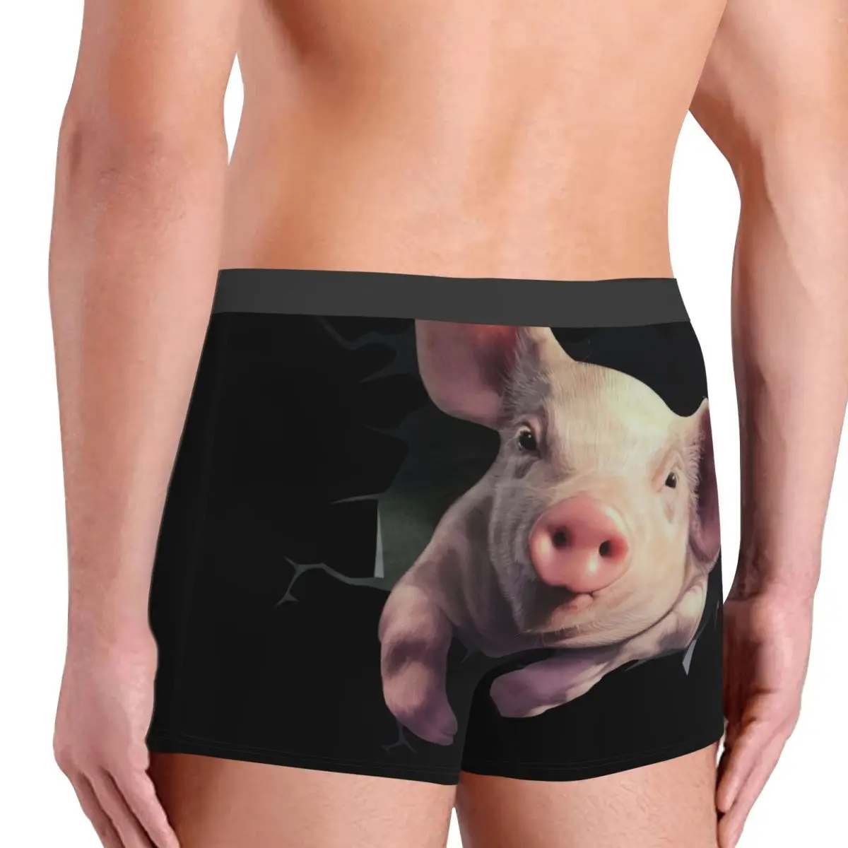 カスタムおかしい動物かわいい豚ボクサーパンツオム 3D プリント下着パンティーブリーフストレッチパンツ