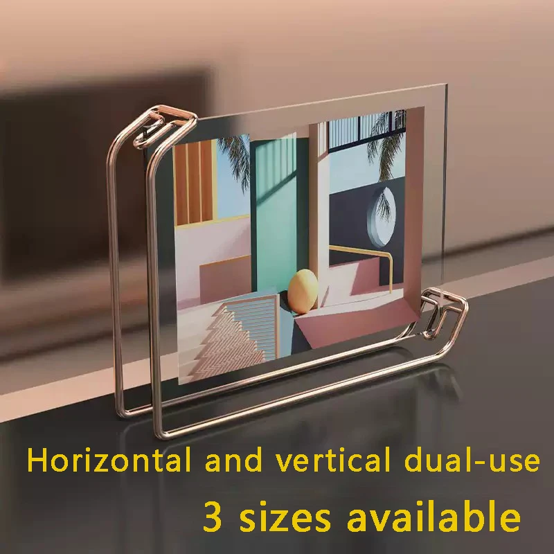 Suporte de 8 polegadas, 6 polegadas, menu, papel, lista de preços, moldura de pôster, presente de casamento de bebê, suporte de exibição de fotos de metal