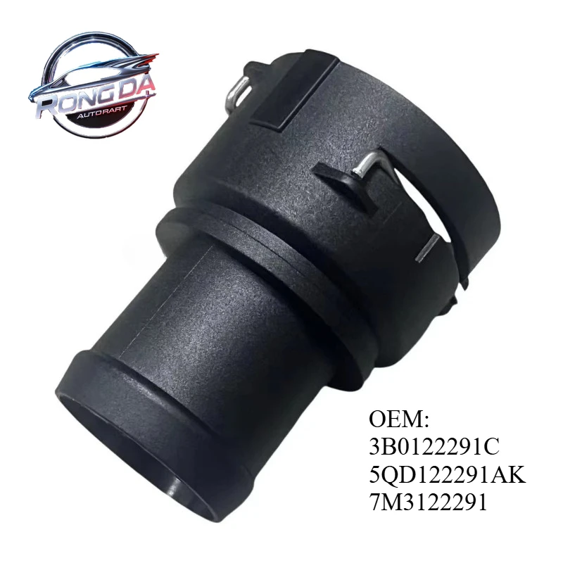 OEM 3B0122291C 5QD122291AK 7M3122291 Engine Radiator Coolant Hose Connector For Polo Passat Touran Jetta Golf Caddy A3 A4 A6