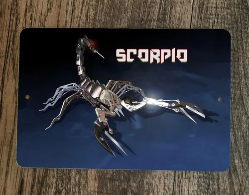 Scorpio Scorpion  Metal Wall Zodiac Astrology Sign