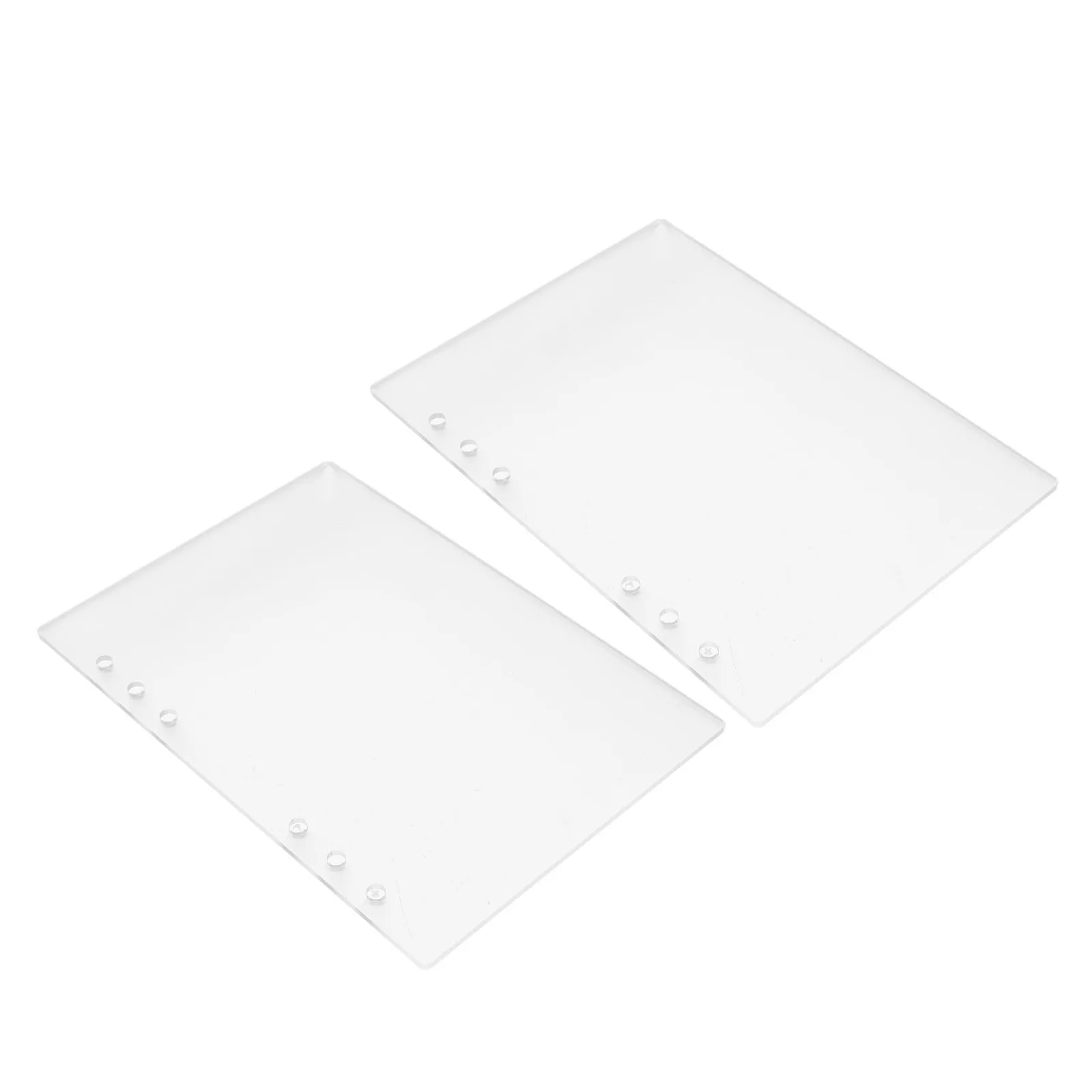 2Pcs A6 Matte Acrylic Binder Cover Refillable Round Hole Notebook Shell Stylish Hard Shell Planner Cover for Journal Travel