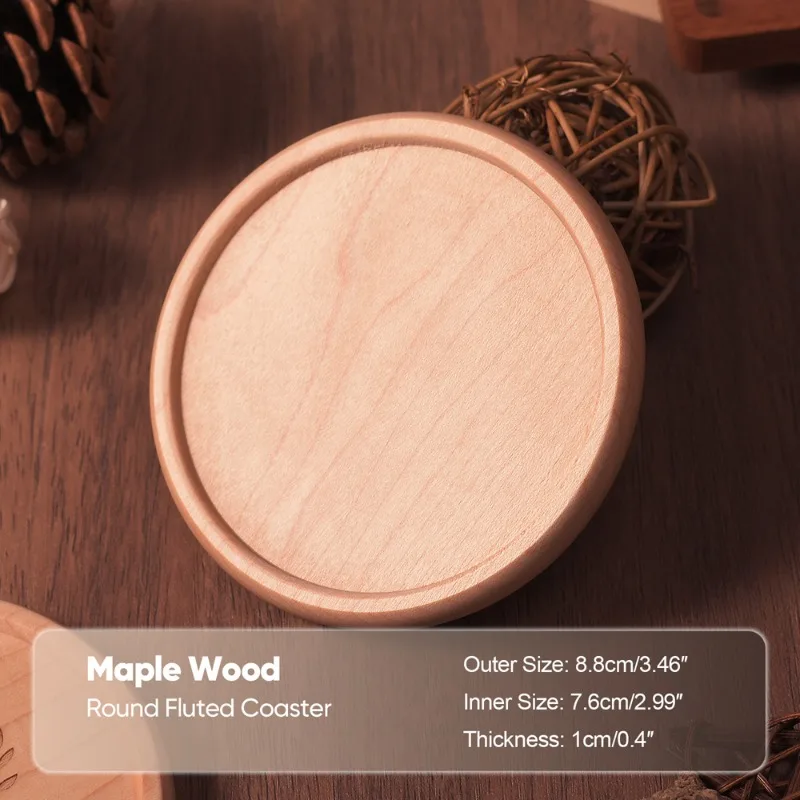 1PCS Solid Coaster Walnut Wooden Cup Pad Tea Coffee Mug Drinks Holder Tableware Decorative Home Wedding Decor Cup Pad Coaster