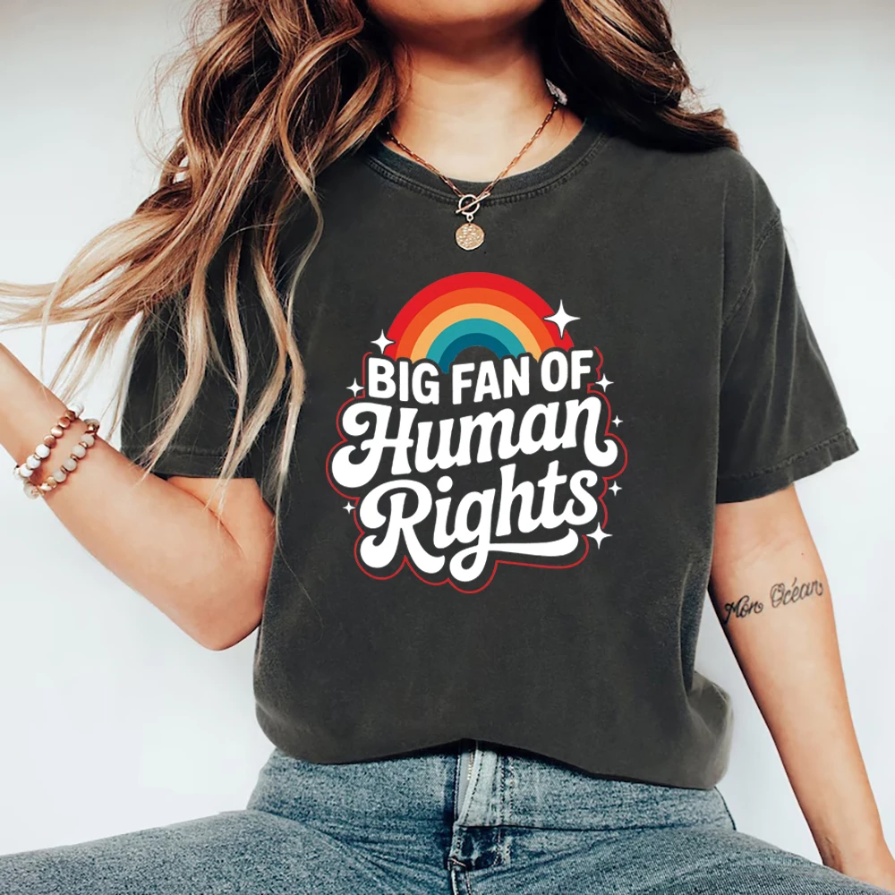 

Big Fan of Human Rights T-Shirt Radicalized By Basic Decency T-shirt Unisex T Shirt Social Justice Tee Streetwear Casual Tops