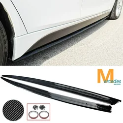 Side skirt sill extension lower side lip for Bmw F30 3 series 12-18 Carbon Style