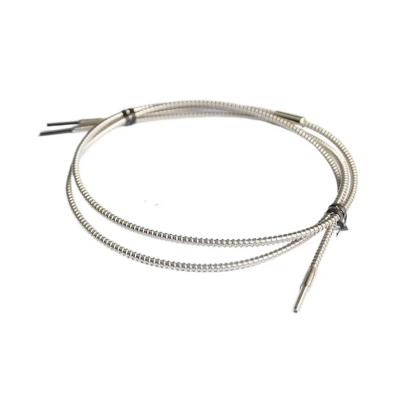 Diffuse reflection Right angle 350 degrees High temperature resistant glass Fiber optic sensor Amplifier Probe wire thread