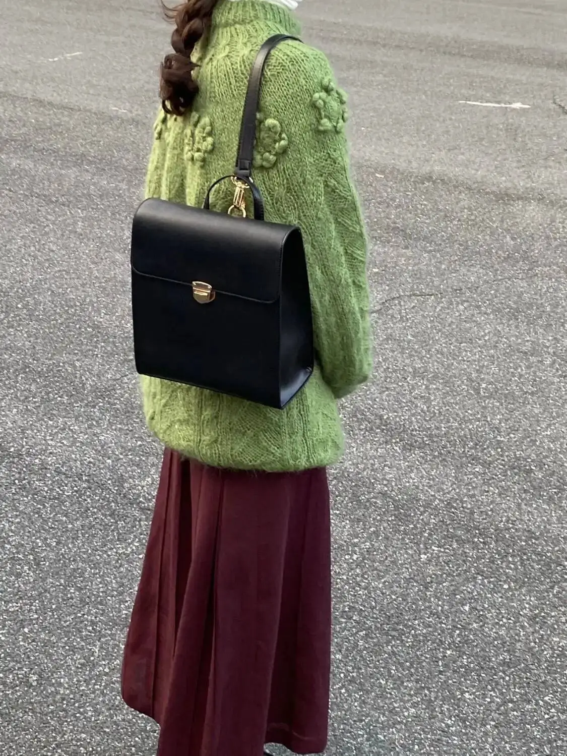 Bloom Vintage Black Y2k Backpacks Women 2023 Haruku Leather Solid Small JK Backpack Ladies Casual Mini Mochila Aesthetic