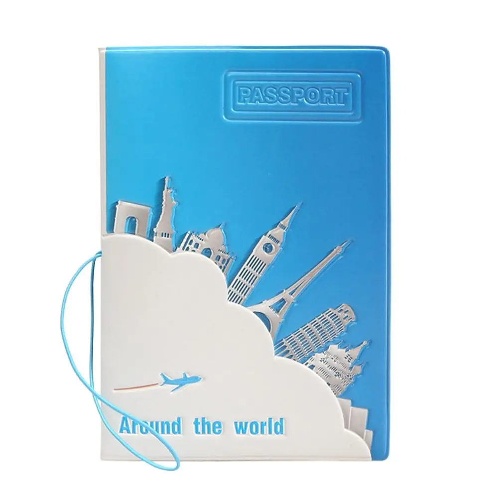 

Cartoon Girl Passport Cover PU Waterproof Certificate Protective Sheath Travel Accessories Card Holder Card Package Bag Unisex