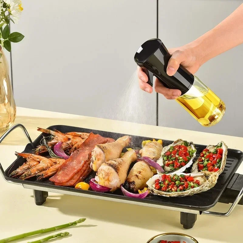 

200/300/500ml Oil Spray Bottle BBQ Cooking Olive Oil Sprayer Kitchen Baking Oil Spray Empty Bottle Vinegar Bottle Oil Dispenser