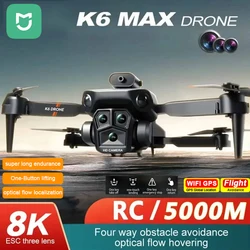 Mijia K6 Max Drone 8K 5G GPS Professinal Three Cameras Wide Angle Optical Flow 4way Obstacle Avoidance Quadcopter Aerocraft