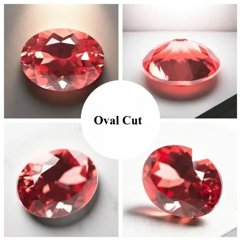 Laborgezüchteter Padparadscha Saphir in Lotus-Farbe, loser Edelstein für DIY-Schmuckherstellung, Materialien mit wählbarem Zertifikat – Detail 3