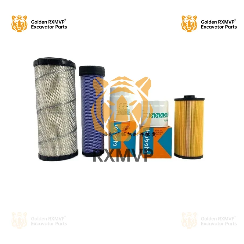 

For XCMG excavator xe75d 75da Kubota oil filter, diesel air oil-water separator, paper diesel excavator accessories