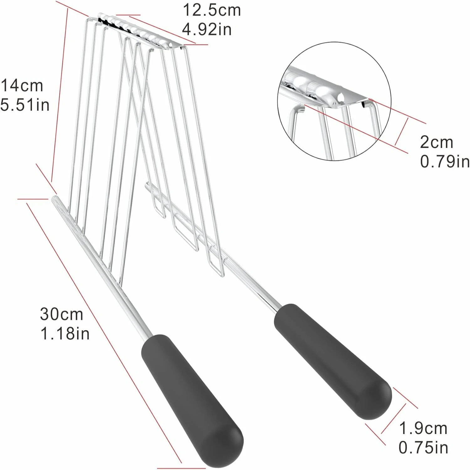 Gabbia per sandwich in acciaio inossidabile - Toast perfettamente croccante - Clip per tostapane di alta qualità - Gadget da cucina premium