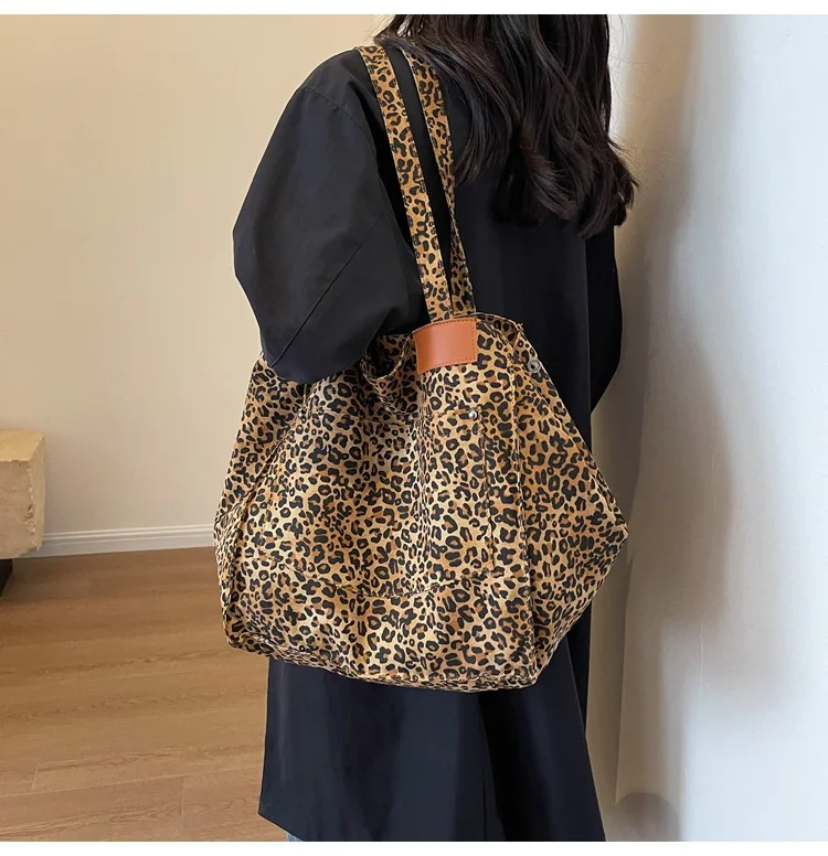 Leopard Design 2023 Korean Fashion Shopper Big Shopping Bags for Women Handbag Fast delivery Lady Shoulder  Large Capacity Bag