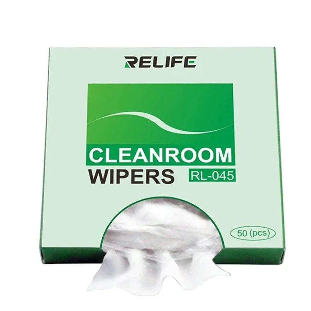 50 Pieces Per Pack of Relife RL-045 Anti-static and Dust-free Wiping Cloth, Mobile Phone Screen and Motherboard Cleaning Tool