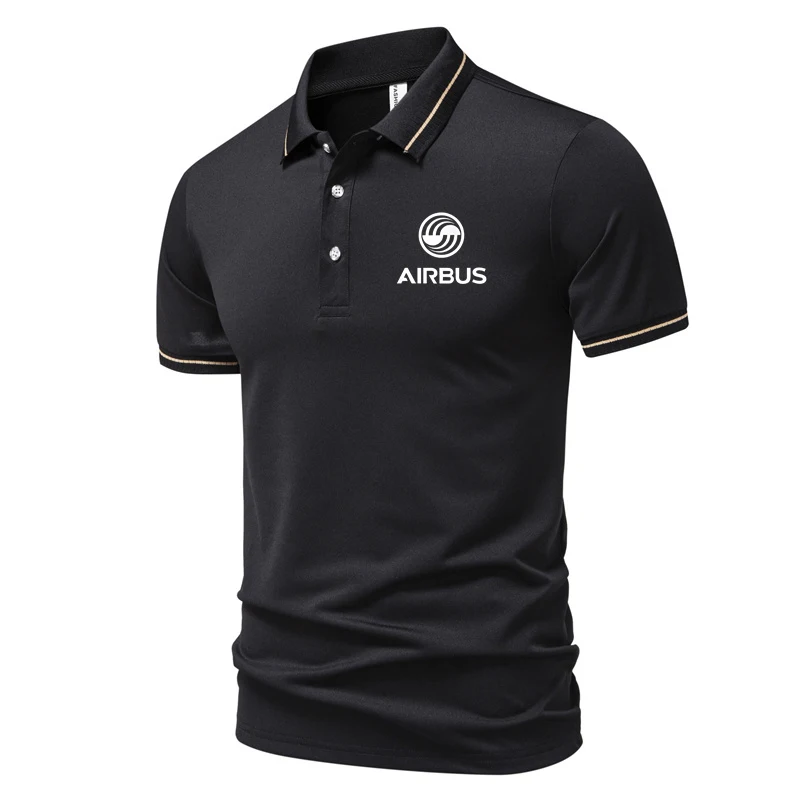 Men'S POLO Shirt Airbus Aviation Flight Collar T-Shirt A320 Fan Short Sleeve Mesh Cotton Spring Summer Top