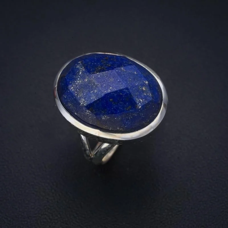 

StarGems Lapis Lazuli Handmade 925 Sterling Silver Ring 5.75 F1843