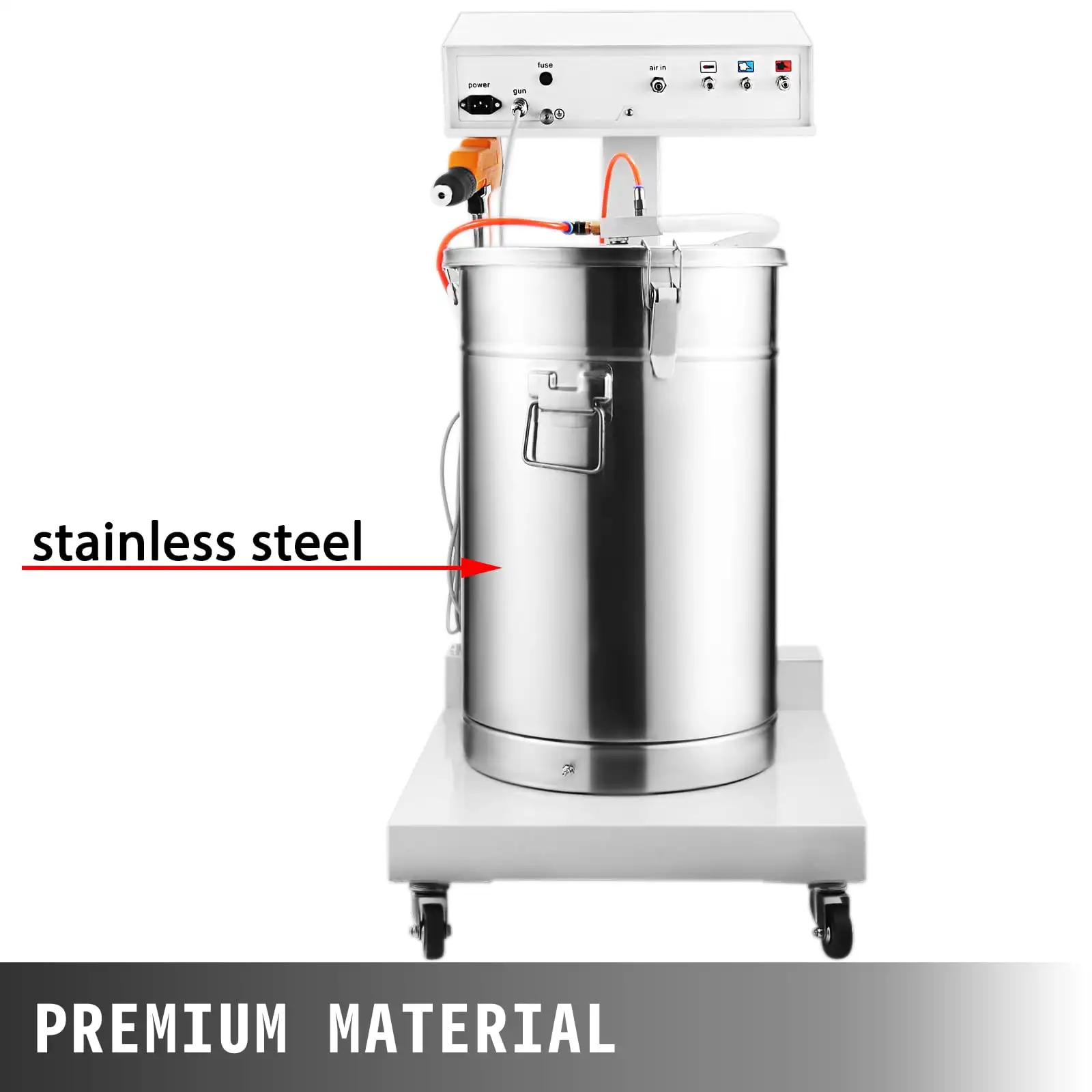 Powder Coating Machine 40W50L Capacity Electrostatic Powder Coating Machine Spraying Gun Paint 550g WX-101 Powder Coating System