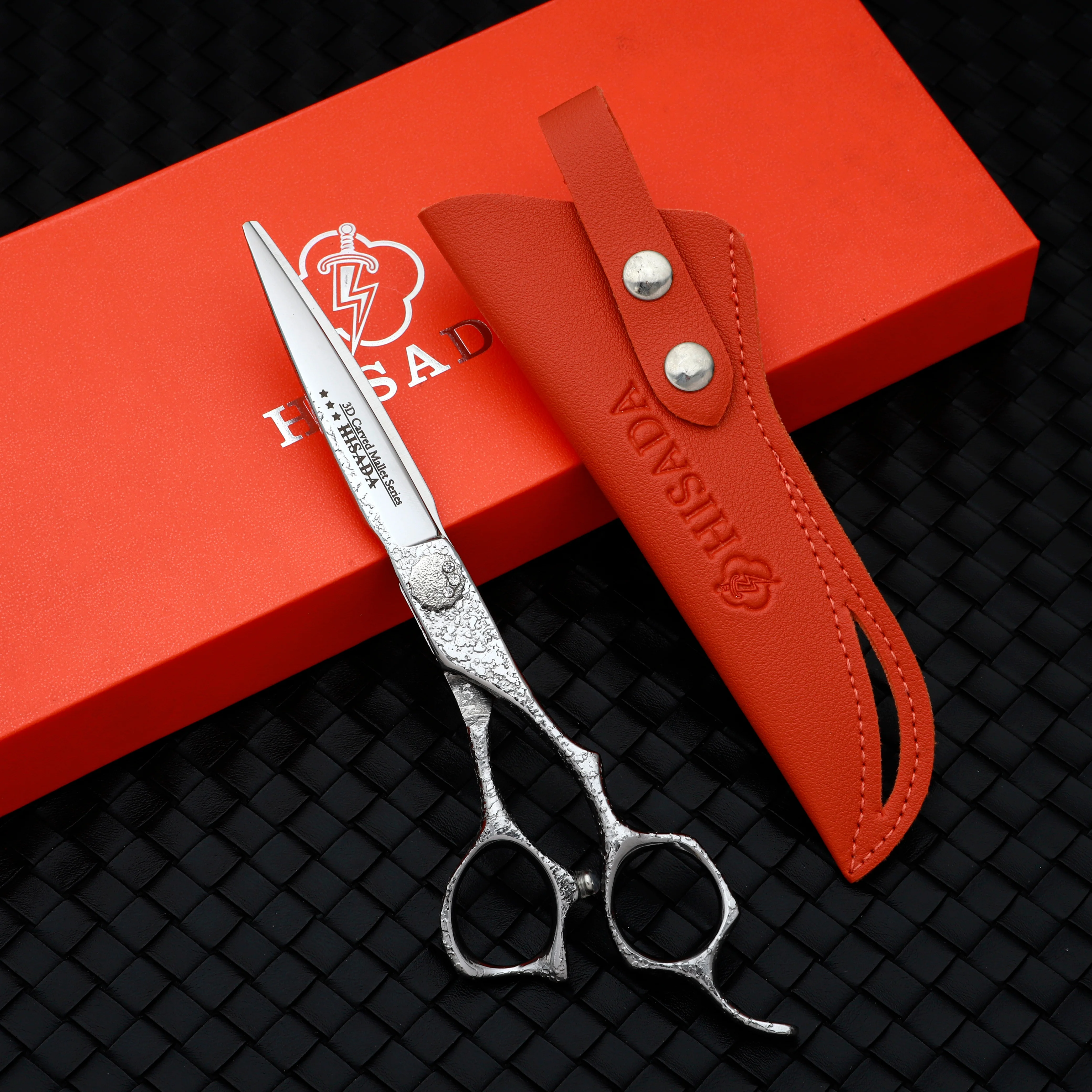 

Парикмахерские ножницы 3D с золотым покрытием, изготовленные методом ЧПУ гравировки, профессиональные ножницы для стрижки волос 5.75-6.2 дюйма, материал VG10.