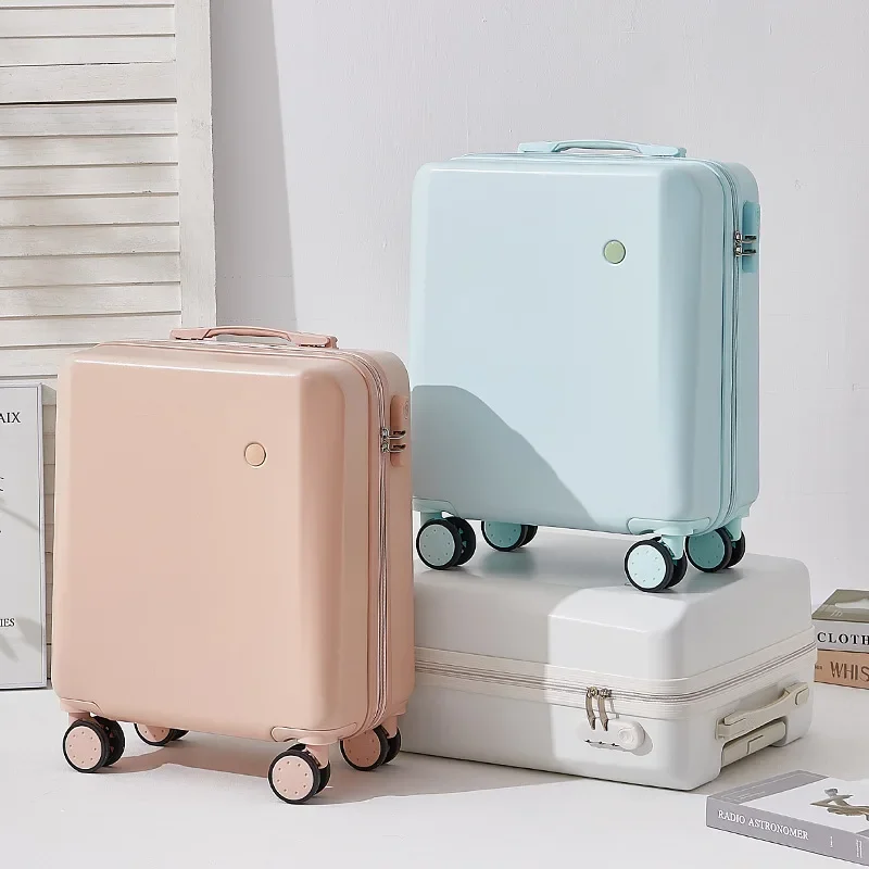 Lightweight Rolling Luggage Travel Suitcase Fashion 18 20 Boarding Box Large Capacity Trolley Case Unisex Student Trunk Password