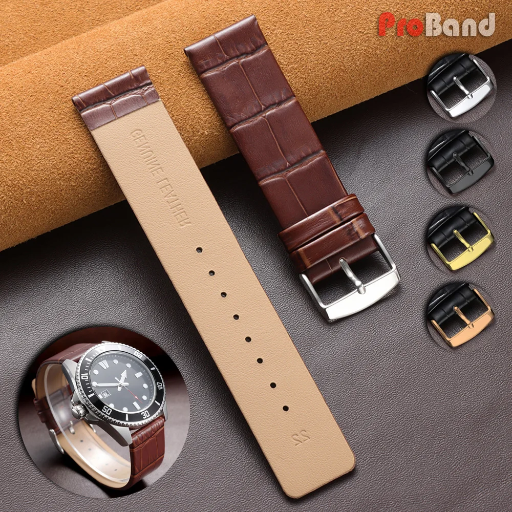 

16mm 18mm 19mm 20mm 21mm 22mm 24mm Soft Leather Watch Straps for Seiko for Omega Watch Band Bracelet Sport Waterproof Wristband