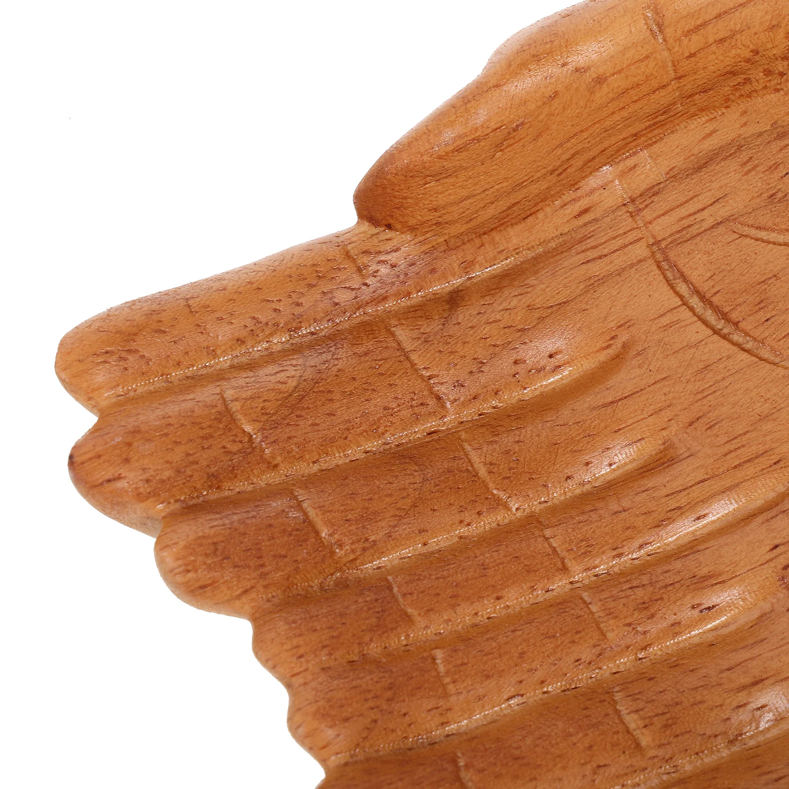 Artistic Hand Carved Wood Bowl Decorative Key Holder Snack Tray Accessory Living Room Entryway Organizer