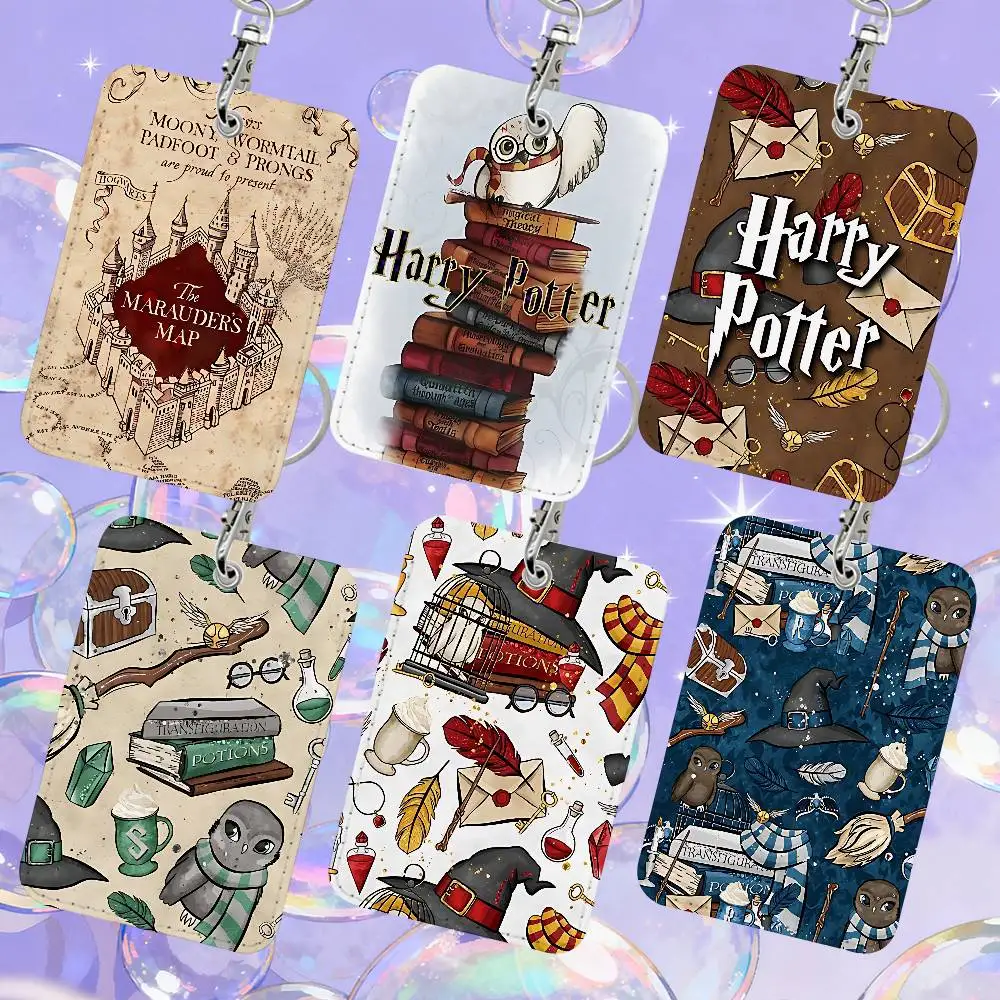 Cool-Harries-Art-Potters-1 tarjetero, caja de almacenamiento de tarjetas de cuero, llavero, etiqueta de acceso, tarjetero de identificación, llavero