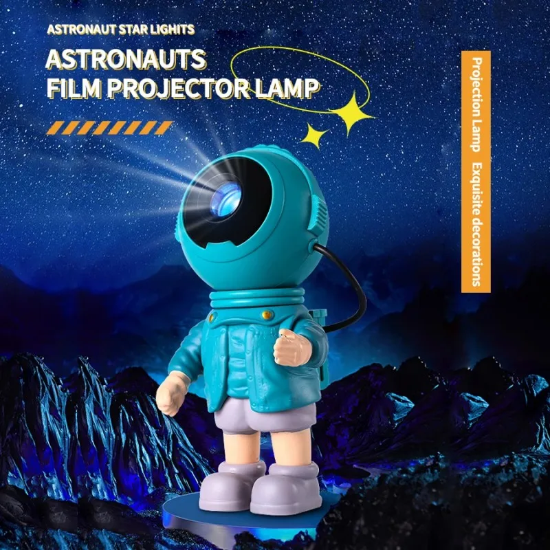 Astronaut Starry Sky Projection Light Creative Films Spaceman Nebula Projector Atmosphere Night Light For Bedroom Kids Gift