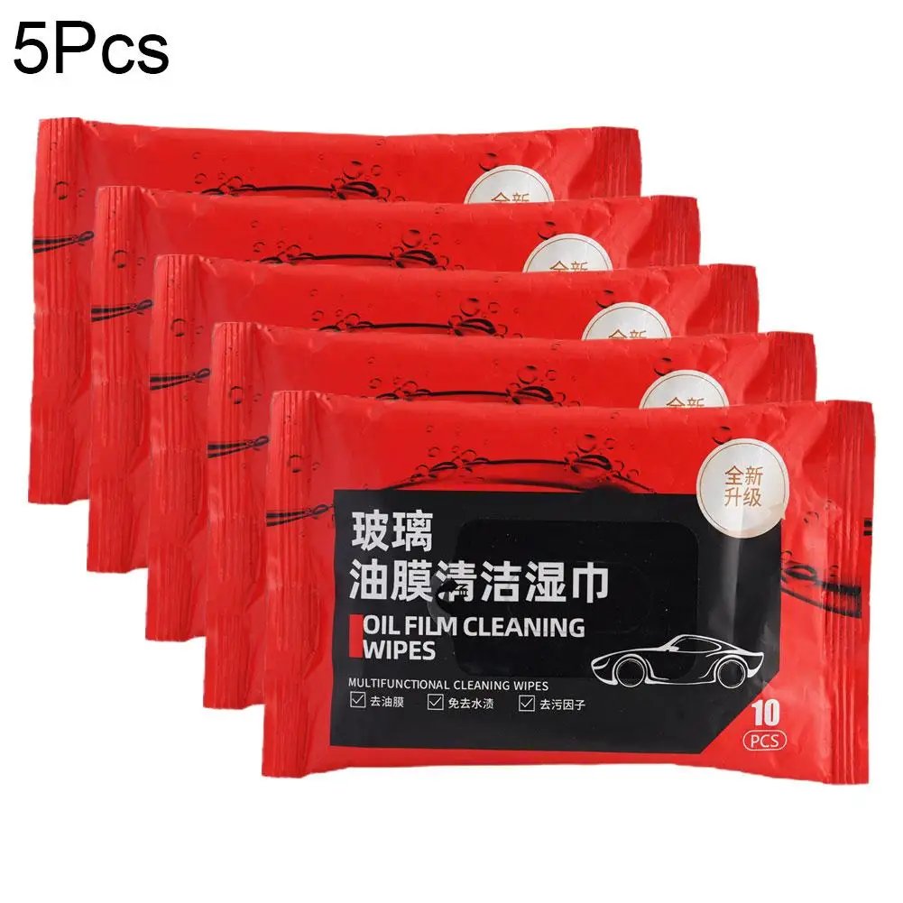 Car Glass Oil Film Removal Wipes Windshield Glass Cleaner Car Glass Cleaner Wipes Compact Portable Dusting Wipes For X7y2