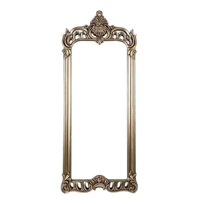 Fomex French Retro Full Length Floor Mirror Baroque Style Standing Dressing Glass For Home Bedroom Clothing Store Decor