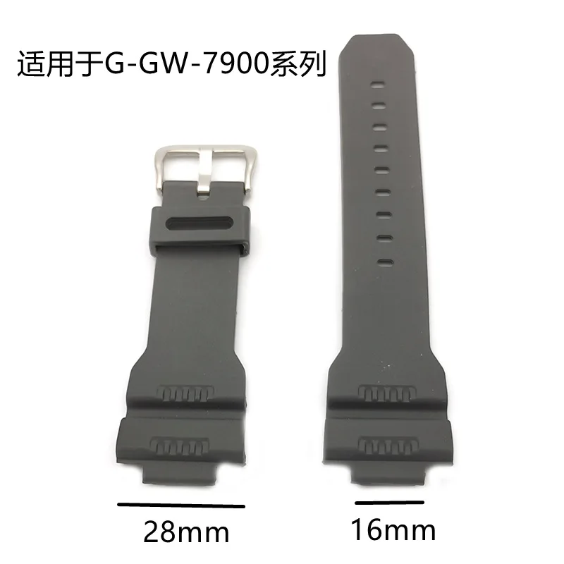 Do zegarka Casio G-SHOCK G-7900SL GW-7900B GR-7900NV pasek do zegarka wodoodporny pasek bransoletka męska i damska czarna opaska na nadgarstek akcesoria