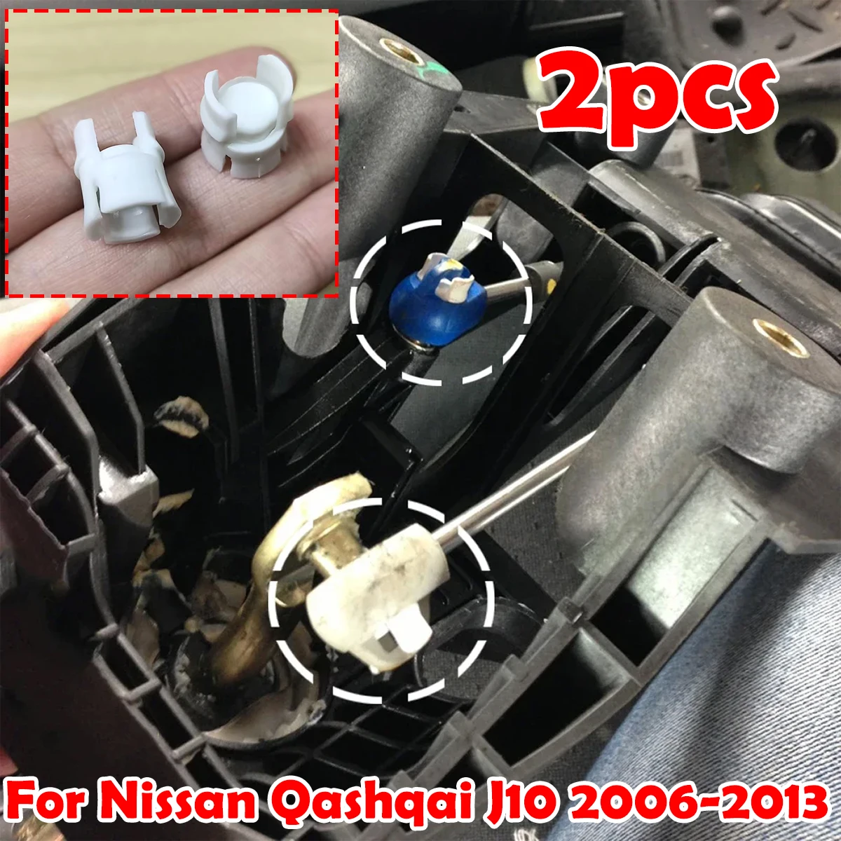 

2/4PC Gearbox Shift Cable Linkage Control Bush For Nissan Qashqai J10 2006-2010 2013 Gear Shifter Lever Selector End Rod Joint