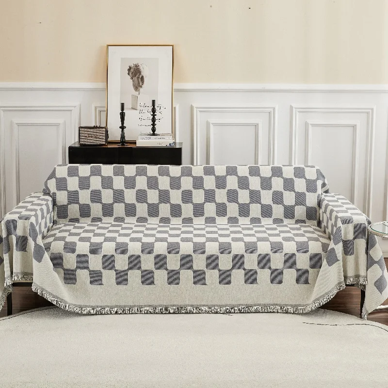 All-Inclusive Four Seasons Universal Chenille Sofa Towel Year-Round Comfort Thickened Dust-Proof All-Inclusive Sofa Slipcover