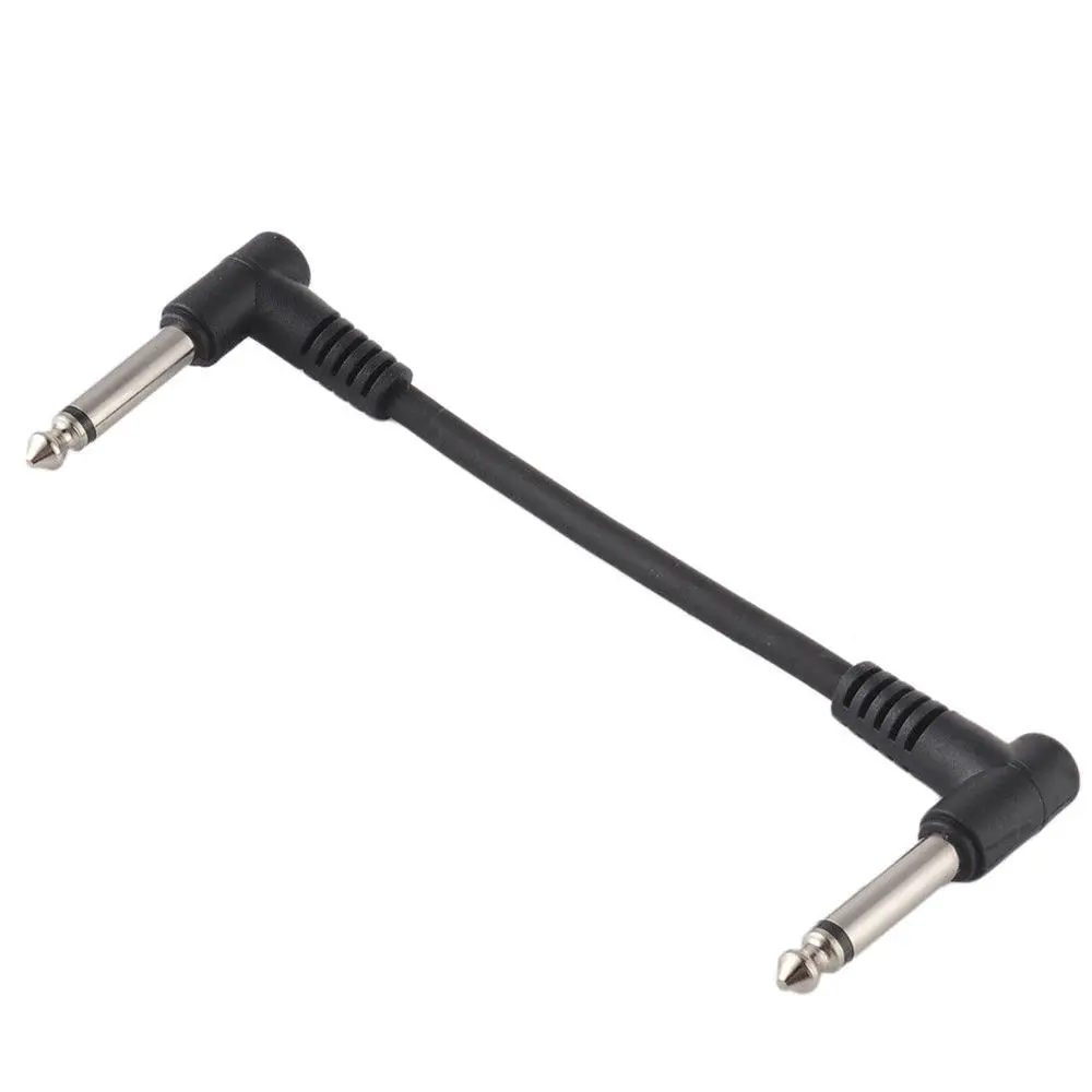 1 PC 15cm Jumper Leads Universal Right Angle Connect Normal 2 Plugs Effect Pedal Instrument Guitar Pedal Cable Patch Cable