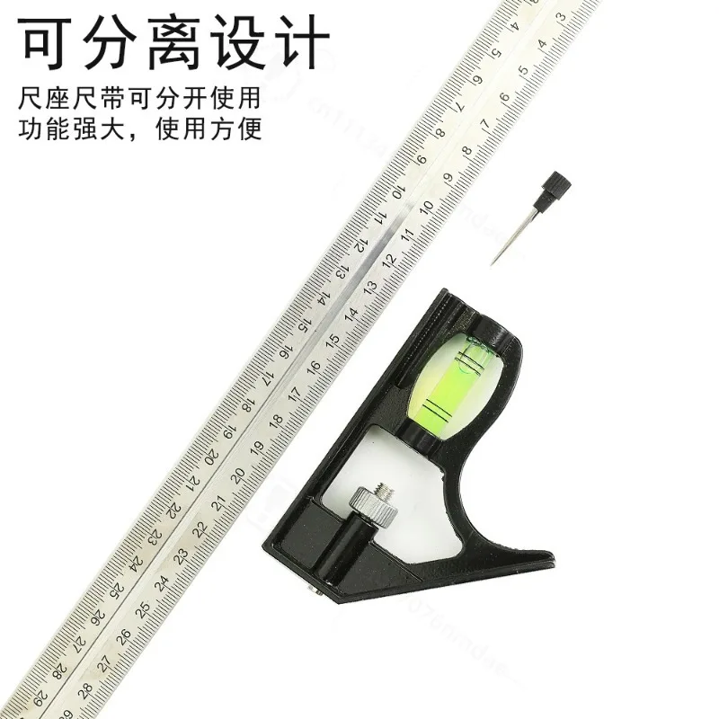 300MM Stainless Steel Combination Square Movable Angle Ruler Wood Civil Measuring Adjustable Hand Tool