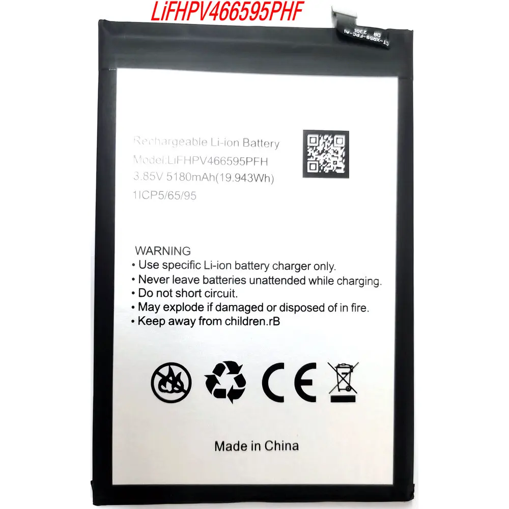 

3.85V 5180mAh LiFHPV466595PHF Replacing Li -ion Battery for Blackview Mobile Phone 1ICP5/65/95