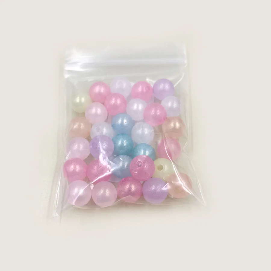 8-10mm 30pcs Pearlescent Candy Colored Acrylic Beads  DIY Jewelry Accessories For Bracelet Earring Making