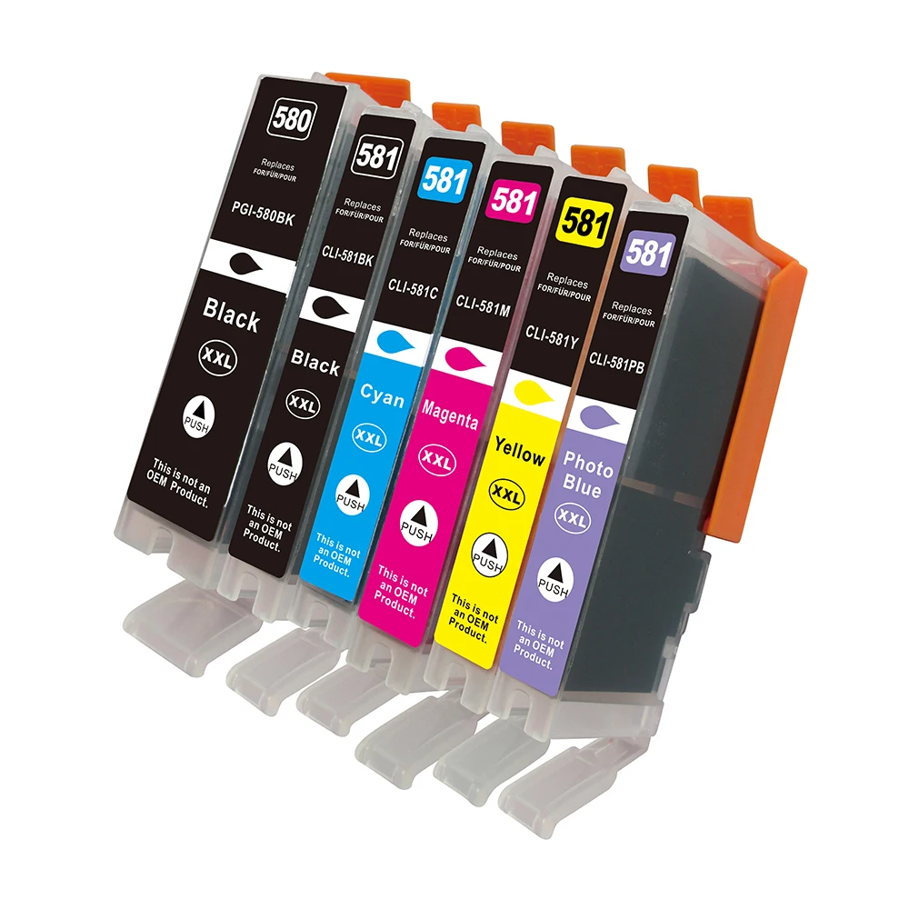 خراطيش حبر Canon pgi 580 cli 581 أوروبية متوافقة مع PIXMA TS8351 TS705 TR8550 TS6350