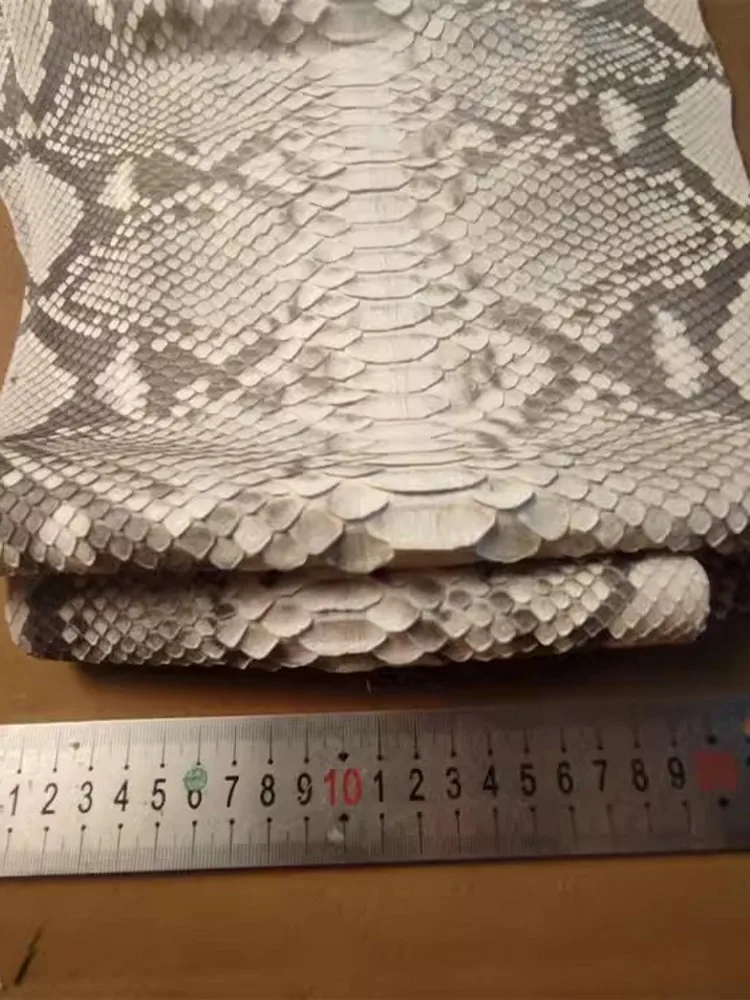 Potongan bahan kulit Python asli kualitas tinggi kerajinan kulit untuk Dompet Aksesori DIY kain kulit asli