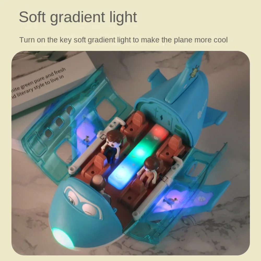 

Airplane Electric LED Lights Music Airplane Blue/Pink LED Lights LED Plane Model Music Plastic Aircraft Girl