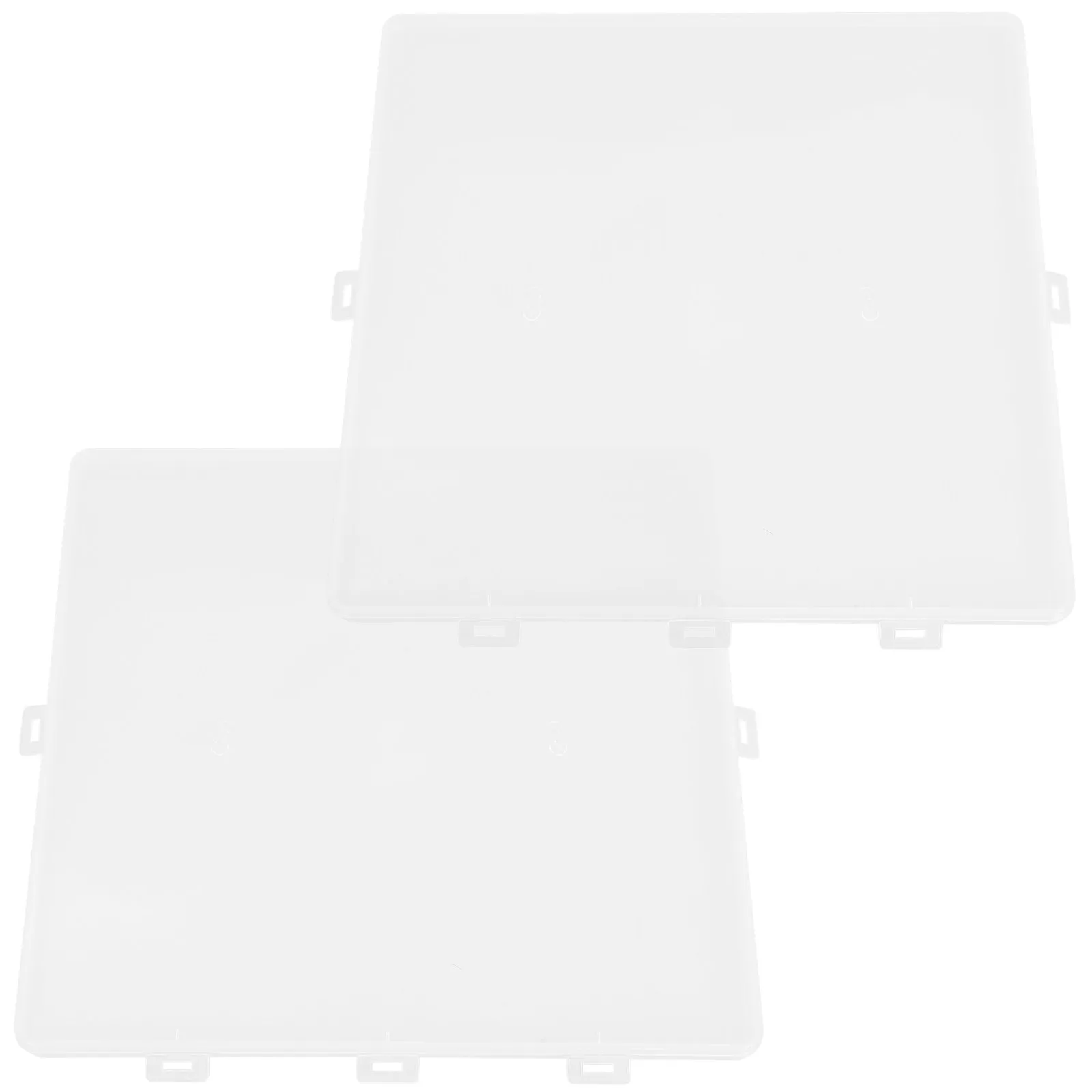 

2Pcs PP Document Organizer Box A4 Size File Storage Case with for Certificates Photos Cards Postcards Travel Office