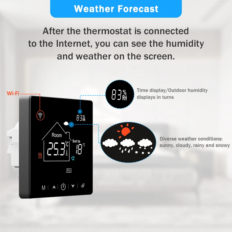 Tuya Smart Home Wifi Heating Thermostat Floor Heating Water Gas Boiler Termostat Temperature Thermoregulator Google Home Alexa