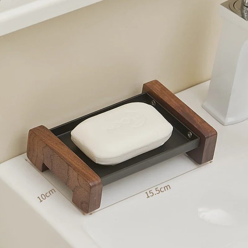 Bathroom Beech wood soap box toilet soap case no punching required soap holder organizer storage  bathroom accessories