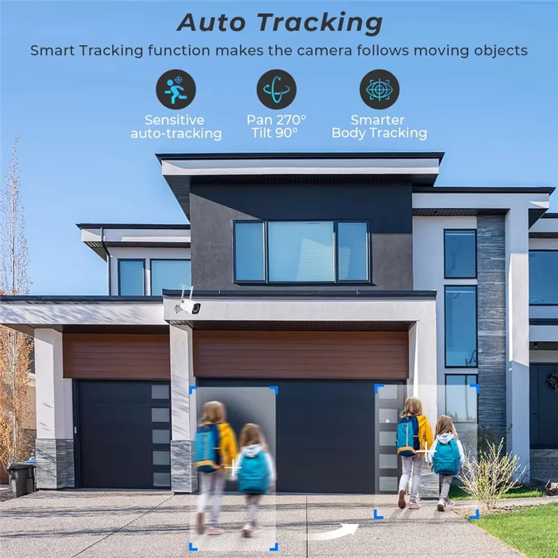 8-мегапиксельная 4K Wi-Fi IP-камера, уличная камера с автоматическим отслеживанием, защита домашней безопасности ICSEE, вилка европейского стандарта-ELEC