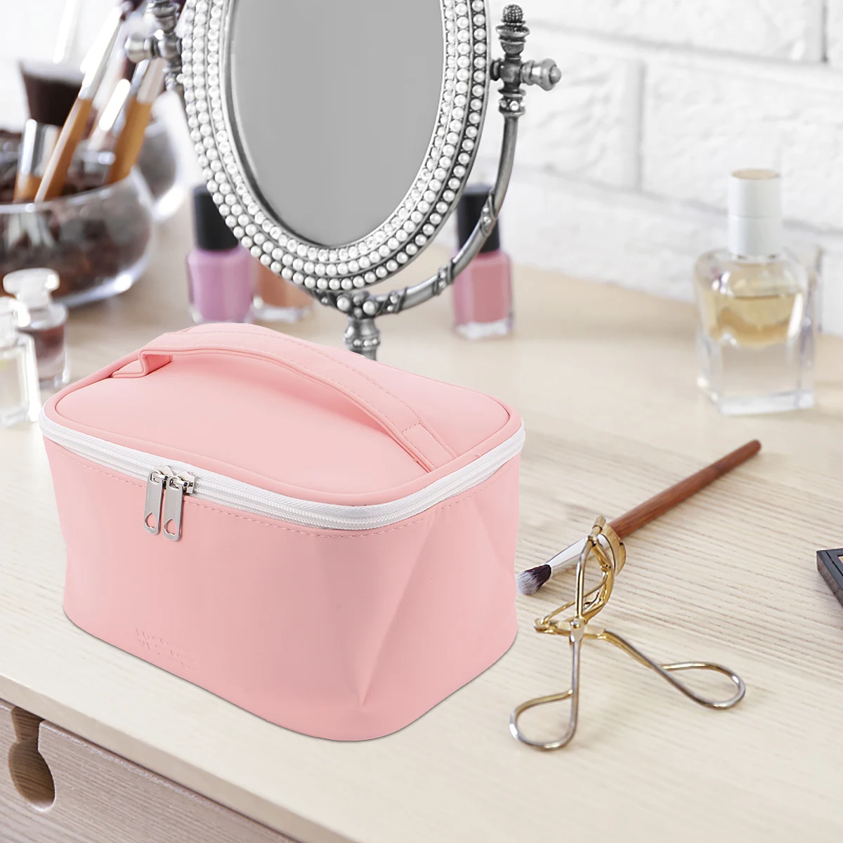

Waterproof Makeup Bag For Women Large Capacity Pouch Travel Camping Toiletry Storage Light Weight Portable Gift Female