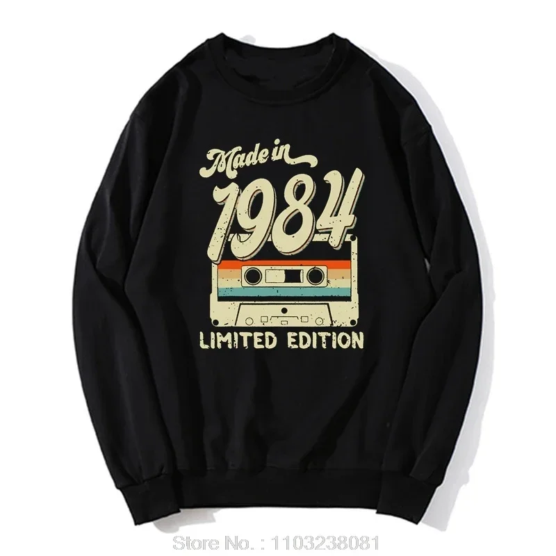 Funny Made In 1984 Limited Edition Classic Hoodie Casual Fitness Sweatshirt Cotton Tops Men's Clothing Oversized Unisex Pullover